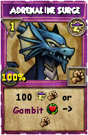 Wizard101 Storm spell card: Adrenaline Surge, Spell ID 9957