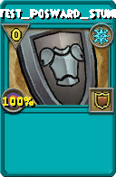 Wizard101 Ice spell card: BG_Test_PosWard_StunBlock, Spell ID 9151