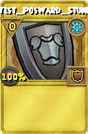 Wizard101 Ice spell card: BG_Test_PosWard_StunBlock, Spell ID 9151