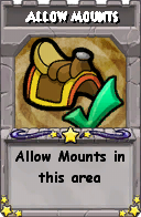 Wizard101 School 16 spell card: Allow Mounts, Spell ID 9383