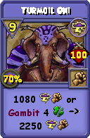 Wizard101 Storm spell card: Turmoil Oni, Spell ID 9659