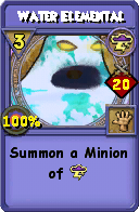 Wizard101 Storm spell card: Water Elemental, Spell ID 9175