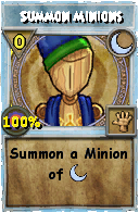 Wizard101 Moon spell card: Summon Minions, Spell ID 9907