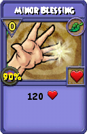 Wizard101 Life spell card: Minor Blessing, Spell ID 9150