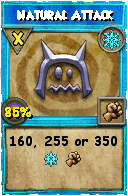 Wizard101 Ice spell card: Natural Attack, Spell ID 9270