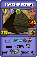 Wizard101 Balance spell card: Scales of Destiny, Spell ID 9111