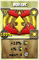 Wizard101 Star spell card: Berserk, Spell ID 9625