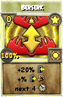 Wizard101 Star spell card: Berserk, Spell ID 9623