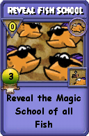Wizard101 Fishing spell card: Reveal Fish School, Spell ID 9353
