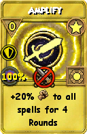 Wizard101 Star spell card: Amplify, Spell ID 10003