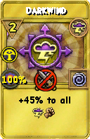 Wizard101 Storm spell card: Darkwind, Spell ID 10012