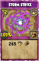 Wizard101 Storm spell card: Storm Strike, Spell ID 10023