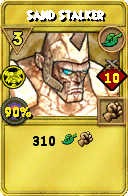 Wizard101 Life spell card: Sand Stalker, Spell ID 10031