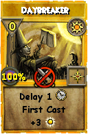 Wizard101 Sun spell card: Daybreaker, Spell ID 10048