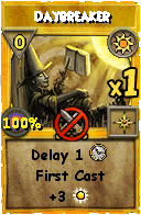 Wizard101 Sun spell card: Daybreaker, Spell ID 10049