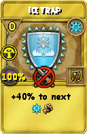 Wizard101 Ice spell card: Ice Trap, Spell ID 10056