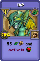 Wizard101 Life spell card: Imp, Spell ID 10085