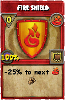Wizard101 Fire spell card: Fire Shield, Spell ID 10097