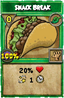 Wizard101 Life spell card: Snack Break, Spell ID 10139