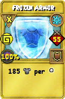Wizard101 Ice spell card: Frozen Armor, Spell ID 10141