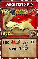 Wizard101 Fire spell card: Arch Test XPip, Spell ID 10153