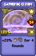 Wizard101 Star spell card: Gathering Clouds, Spell ID 10158