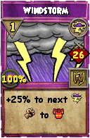 Wizard101 Storm spell card: Windstorm, Spell ID 10161