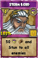 Wizard101 Storm spell card: Storm Lord, Spell ID 10188