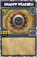 Wizard101 Shadow spell card: Shadow Weakness, Spell ID 10194