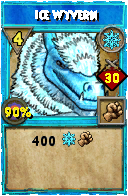 Wizard101 Ice spell card: Ice Wyvern, Spell ID 10221