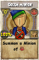 Wizard101 Balance spell card: Golem Minion, Spell ID 10237