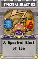 Wizard101 School 16 spell card: Spectral Blast Ice, Spell ID 10245