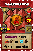 Wizard101 Fire spell card: Mass Fire Prism, Spell ID 10251