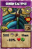 Wizard101 Storm spell card: Queen Calypso, Spell ID 10265