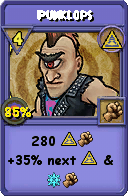 Wizard101 Myth spell card: Punklops, Spell ID 10273