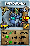 Wizard101 Moon spell card: Shift GreenOak, Spell ID 10279