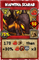Wizard101 Fire spell card: Naphtha Scarab, Spell ID 10283