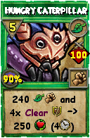 Wizard101 Life spell card: Hungry Caterpillar, Spell ID 10284