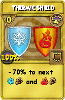 Wizard101 Storm spell card: Thermic Shield, Spell ID 10286