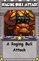 Wizard101 School 16 spell card: Raging Bull Attack, Spell ID 10299