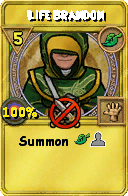 Wizard101 Life spell card: Life Brandon, Spell ID 10308