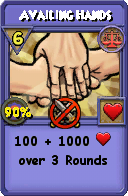 Wizard101 Balance spell card: Availing Hands, Spell ID 10312