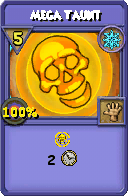 Wizard101 Ice spell card: Mega Taunt, Spell ID 10318