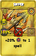 Wizard101 Sun spell card: Sniper, Spell ID 10335