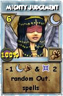 Wizard101 Moon spell card: Mighty Judgement, Spell ID 10339