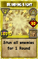 Wizard101 Myth spell card: Blinding Light, Spell ID 10348
