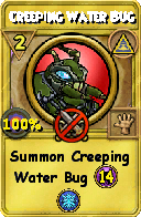 Wizard101 Myth spell card: Creeping Water Bug, Spell ID 10358