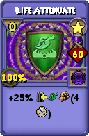 Wizard101 Star spell card: Life Attenuate, Spell ID 10363