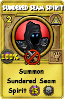 Wizard101 Myth spell card: Sundered Seam Spirit, Spell ID 10364