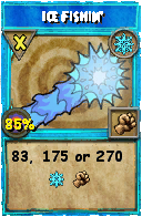 Wizard101 Ice spell card: Ice Fishin', Spell ID 10369